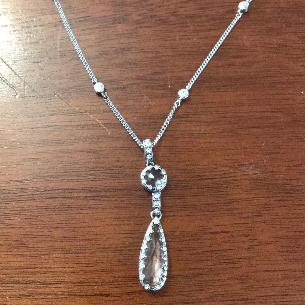 Silver Tone Crystal Necklace